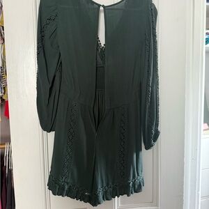 American Eagle Outfitters Dark Green Romper